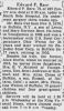 Edward Bace Obit