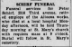 Peter Schirf - Funeral Announcement